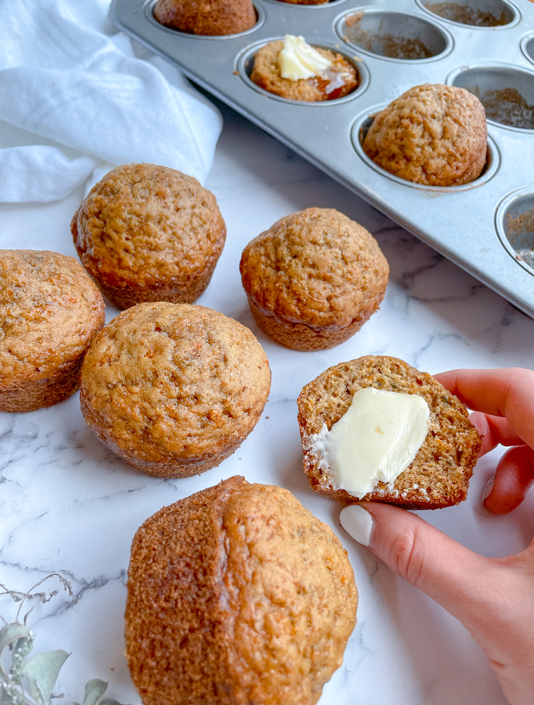 Carrot Cake Muffins - Thyme With Caroline